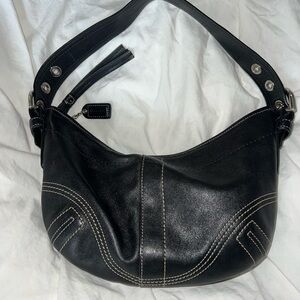 Black Leather Coach Bag
